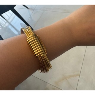 Pulseira bracelete de fios luxo banhado a ouro 18k dourado chique estiloso fashion blogueira present