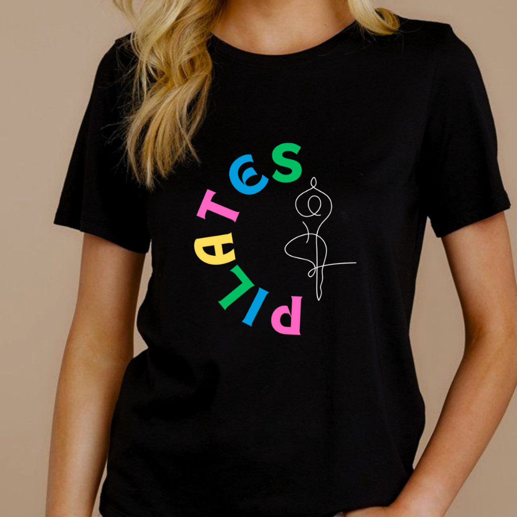 Camiseta Camisa Algodão Camisa Pilates  Feminina Fisioterapia   Básica Treino Premium Blusa Envio Imediato