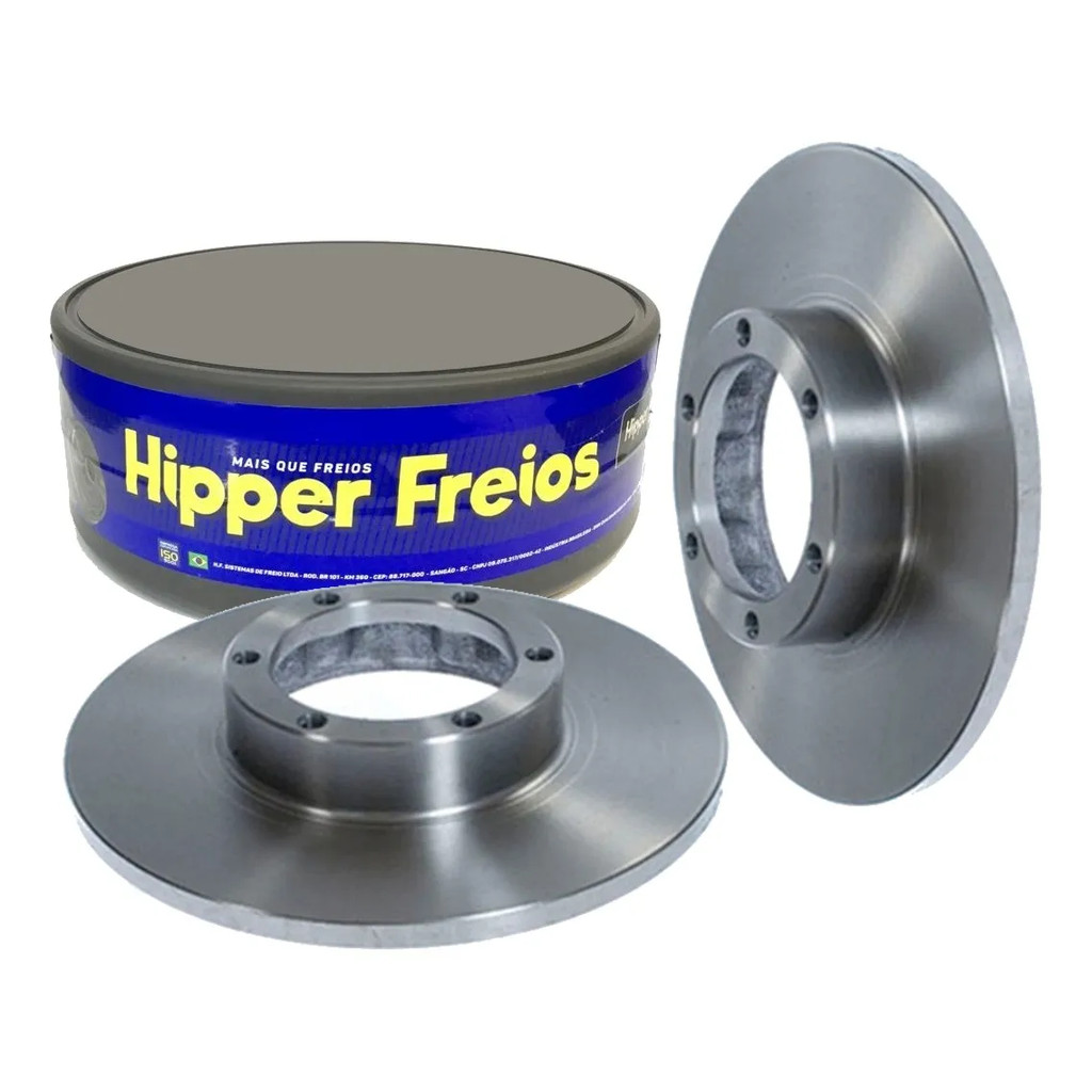 Par Disco de Freio HIPPER FREIOS Sólido para Ford Belina Corcel Corcel II Escort Pampa 1.4 1.6 1.8 8V - Cod. HF11