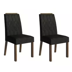Kit 2 Cadeiras De Jantar 4256 Com Espaldar Rustic-oxford Madesa