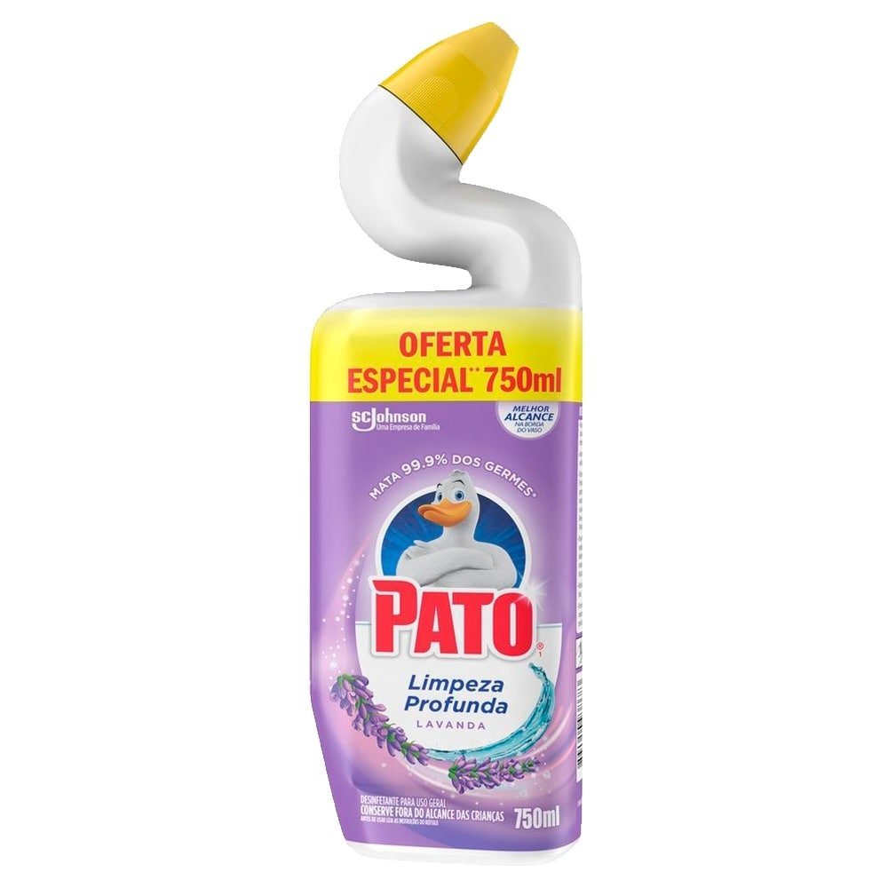 Limpador Sanitário Pato Germinex Lavanda 750ml Grátis 250ml em Oferta na Shopee