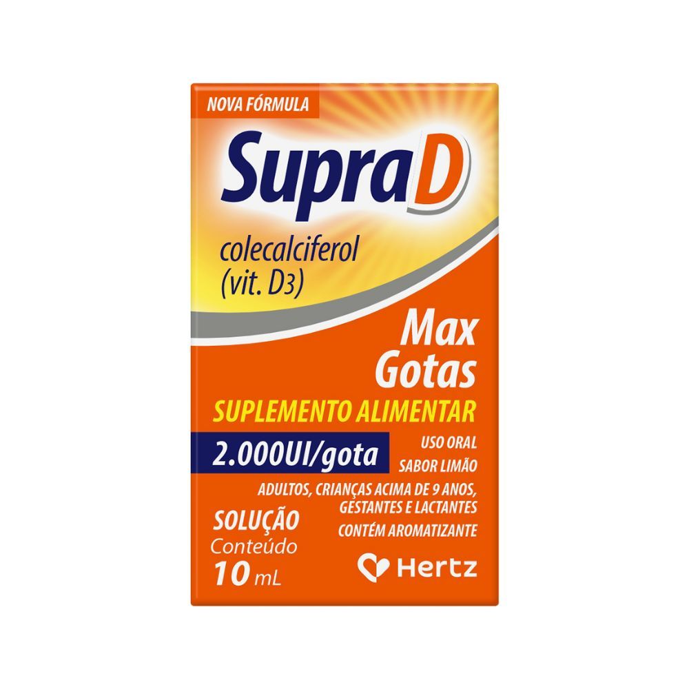 Supra D Max Gotas 2000UI Sabor Limão 10ml