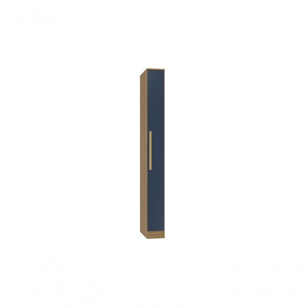 Guarda-roupa 1 Porta Kappesberg Adapt Nogueira/azul Profundo 25cm