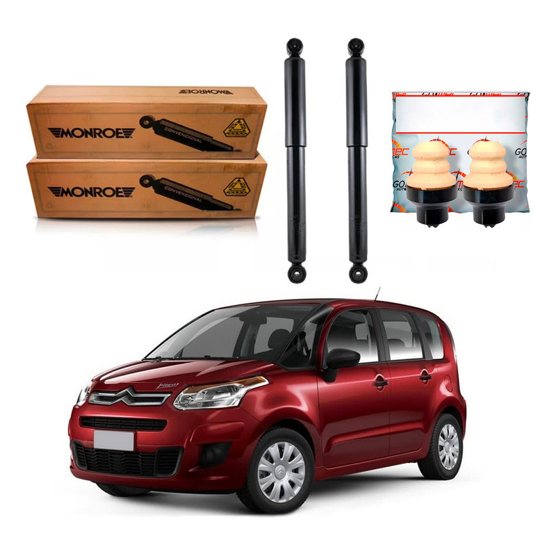 Kit Amortecedor Traseiro, C3 Picasso 1.5 1.6 2011 A 2015