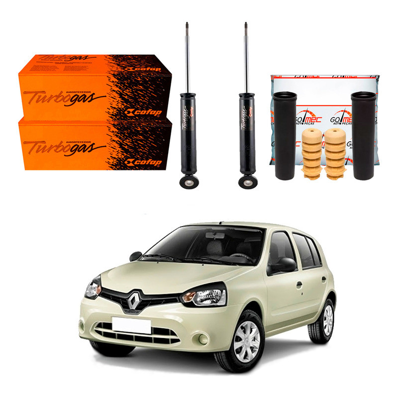 Kit Amortecedor Traseiro, Clio 1.0 2013 A 2016