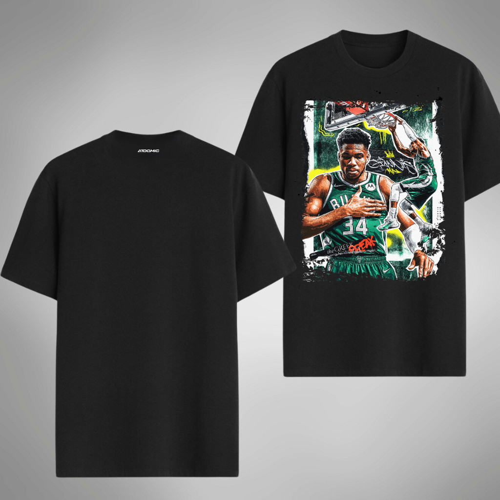 Camiseta Unissex Algodão Premium Casual Algodão 30.1 NBA 16 Camisa Estampa NBA TOP