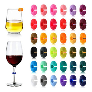 Kit Marcador De Taças E Copos Com 10 Unidades Em Silicone em Oferta na Shopee