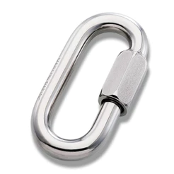 Link Mosquetão Oval Trava 6mm Inox