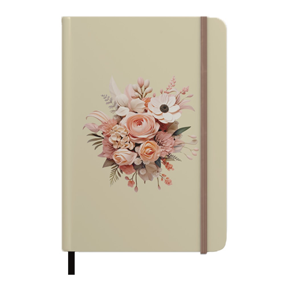 Caderno Moleskine | Com Pauta | Capa Buquê de Flores em Oferta na Shopee