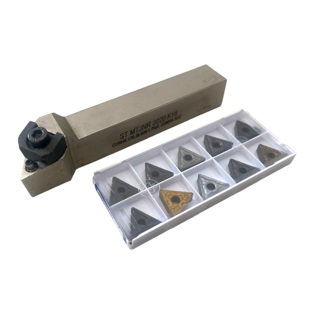 Ferramenta Para Torno 1 Suporte E 10 Pastilhas Tnmg16 em Oferta na Shopee