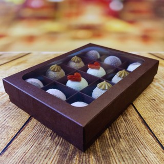 10 CAIXA P/12 DOCES COM BERÇO E VISOR MARROM REF-556 JOY PACK em Oferta na Shopee