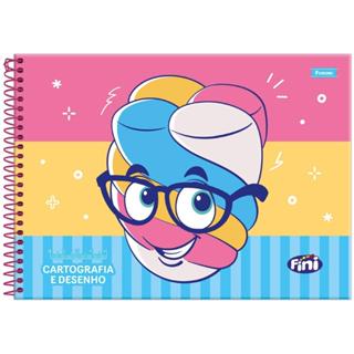 Caderno Cartografia e Desenho Milimetrado Grande 20x27,5cm Espiral 80 Folhas Fini Marshmallow Foroni em Oferta na Shopee