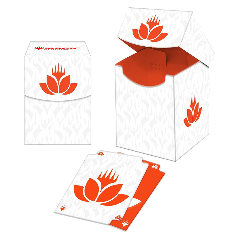 Porta Baralho Deck Box Ultra Pro Magic The Gathering Lotus Mana Laranja Caixa para Cartas Central