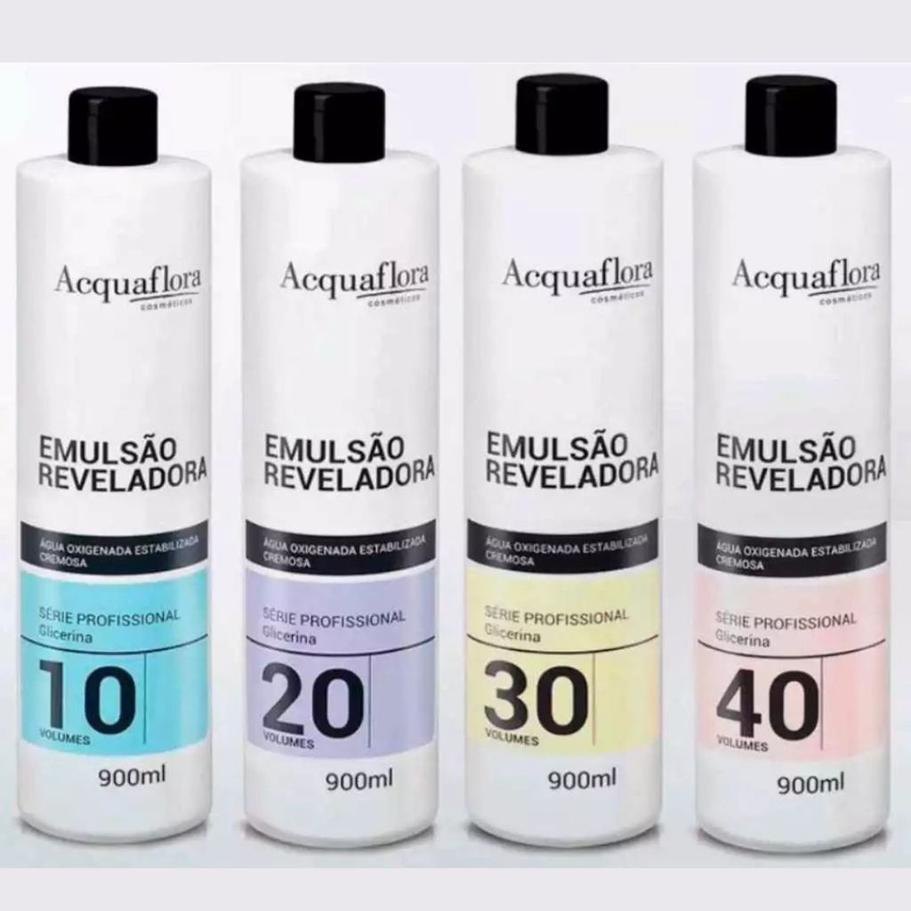 Emulsão Reveladora Acquaflora Água Oxigenada Estabilizada Cremosa - Escolha Seu Volume em Oferta na Shopee