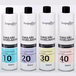 Emulsão Reveladora Acquaflora Água Oxigenada Estabilizada Cremosa - Escolha Seu Volume em Oferta na Shopee