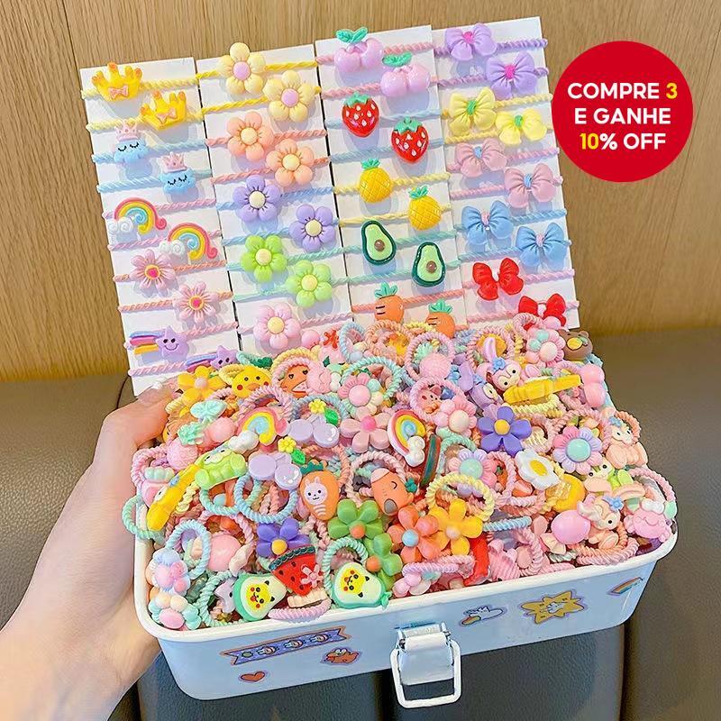 30 Peças De Elásticos Para Cabelo De Bebê – Laços De Macios E Sem Puxar Crianças Meninas