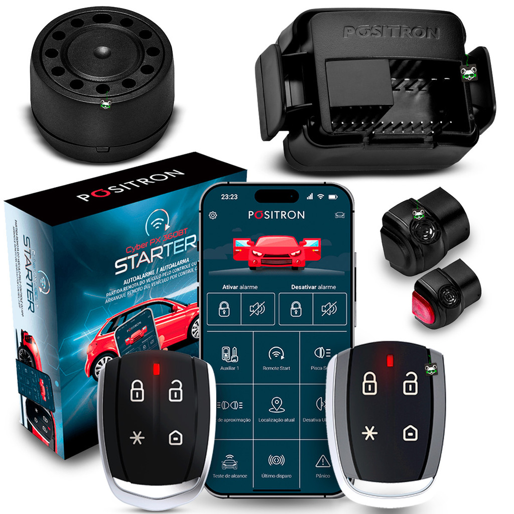 Kit Alarme Automotivo Bluetooth Presença Px360bt Pósitron