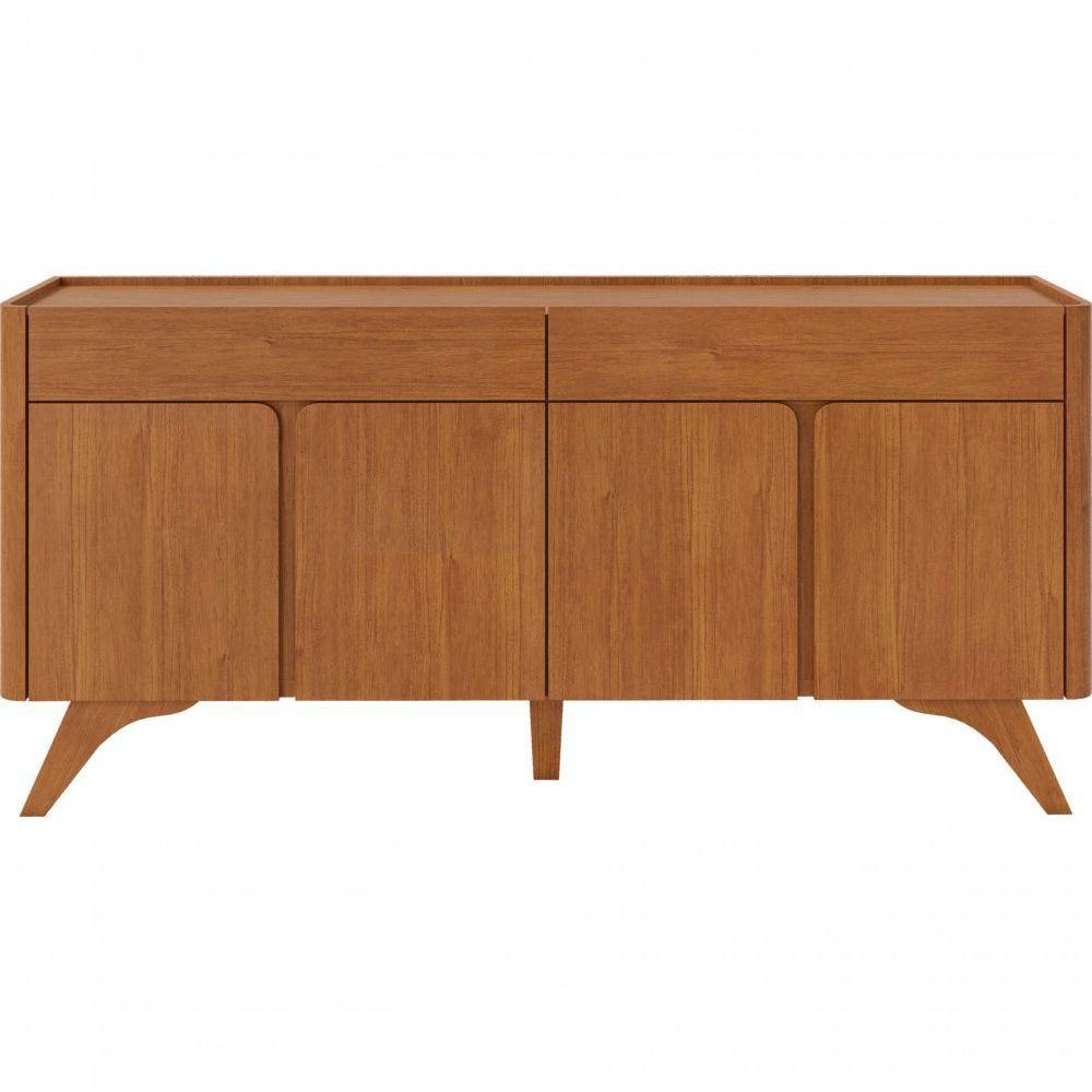 Buffet Aros 4 Portas Pés Madeira Maciça - Mavaular Naturalle