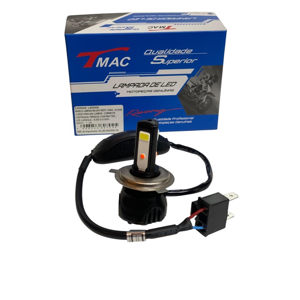 LAMPADA DE LED BI-XENON BROS XTZ XRE FALCON COM ALNTERNADOR