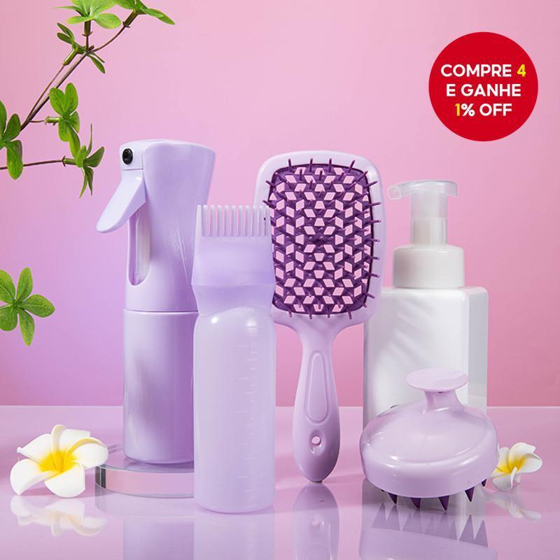 Kit 4 Peças Pente Aplicador Com Frasco Spray Borrifador Para Tintura De Cabelo Escova Cabeleireiro em Oferta na Shopee