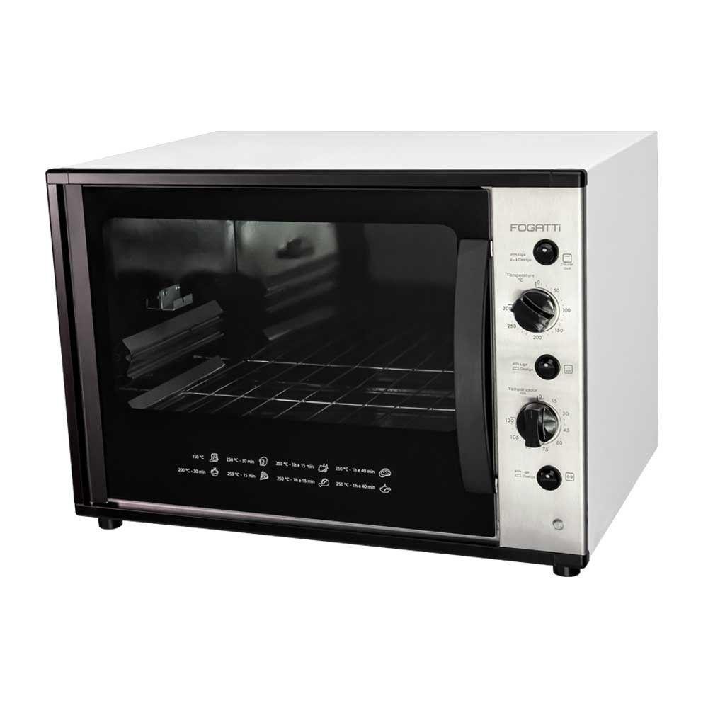 Forno Elétrico Bancada Fogatti SMART60S Com Espeto Giratório Preto 220V