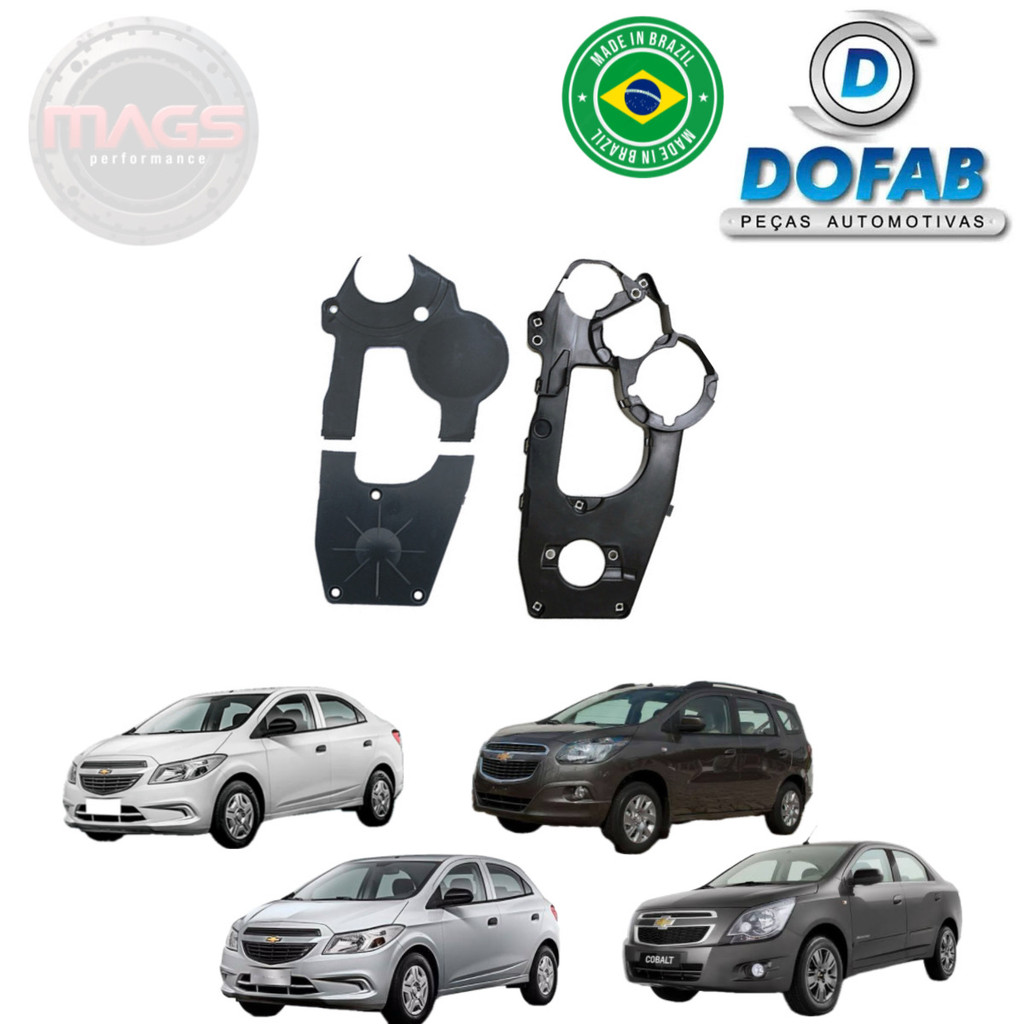 Kit Capa Cobertura Correia Dentada Cobalt Onix Prisma Spin 4 cilindros