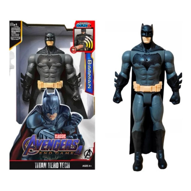 BONECO BATMAN ARTICULADO COM EMISSOR DE SOM 30CM EXCLUSIVO - ENVIO IMEDIATOO