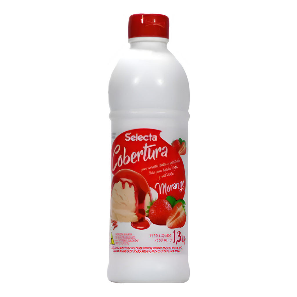 Cobertura Sorvete Selecta Morango 1,3kg