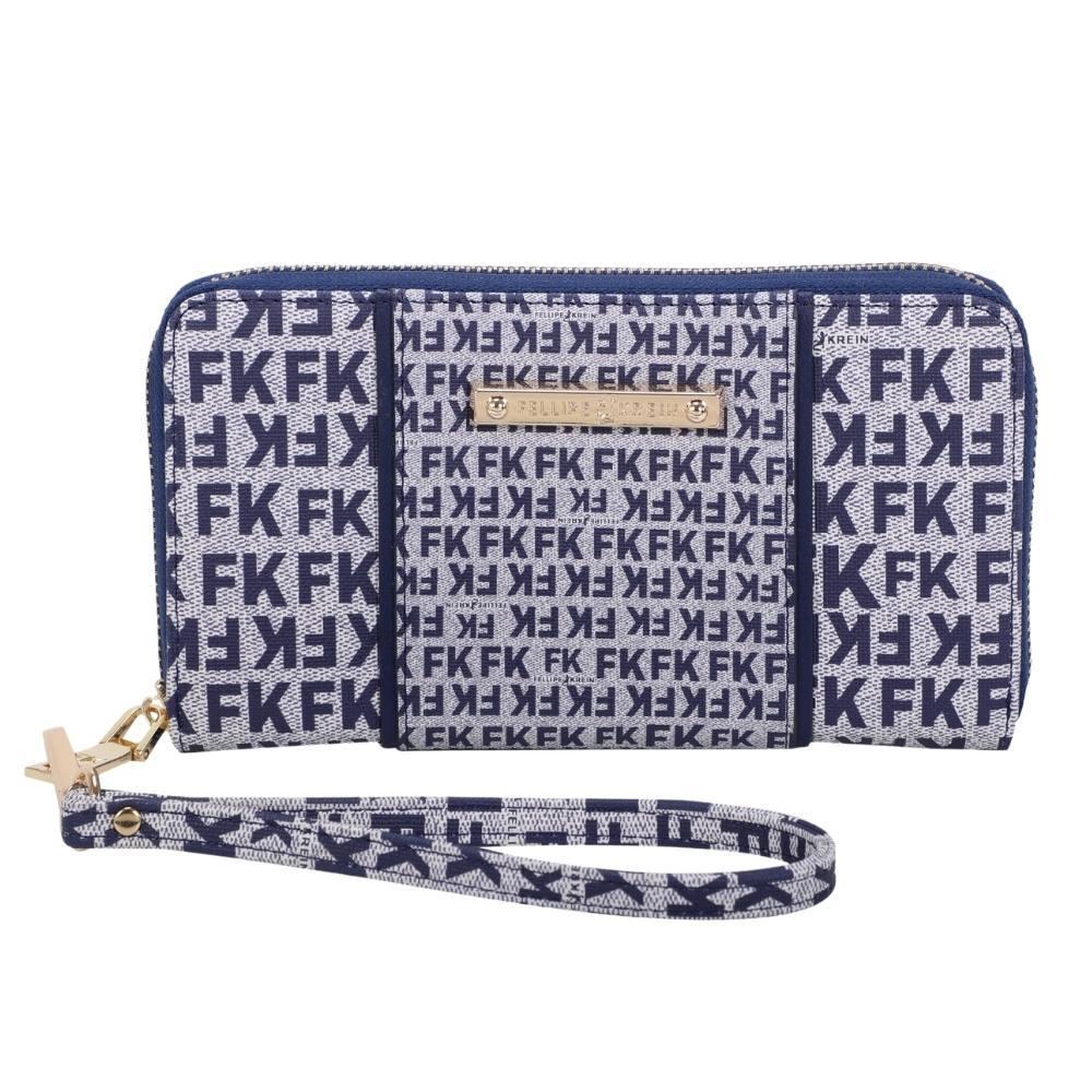 Carteira Ziper Grande Fellipe Krein Ss23 Fk649 - Azul em Oferta na Shopee