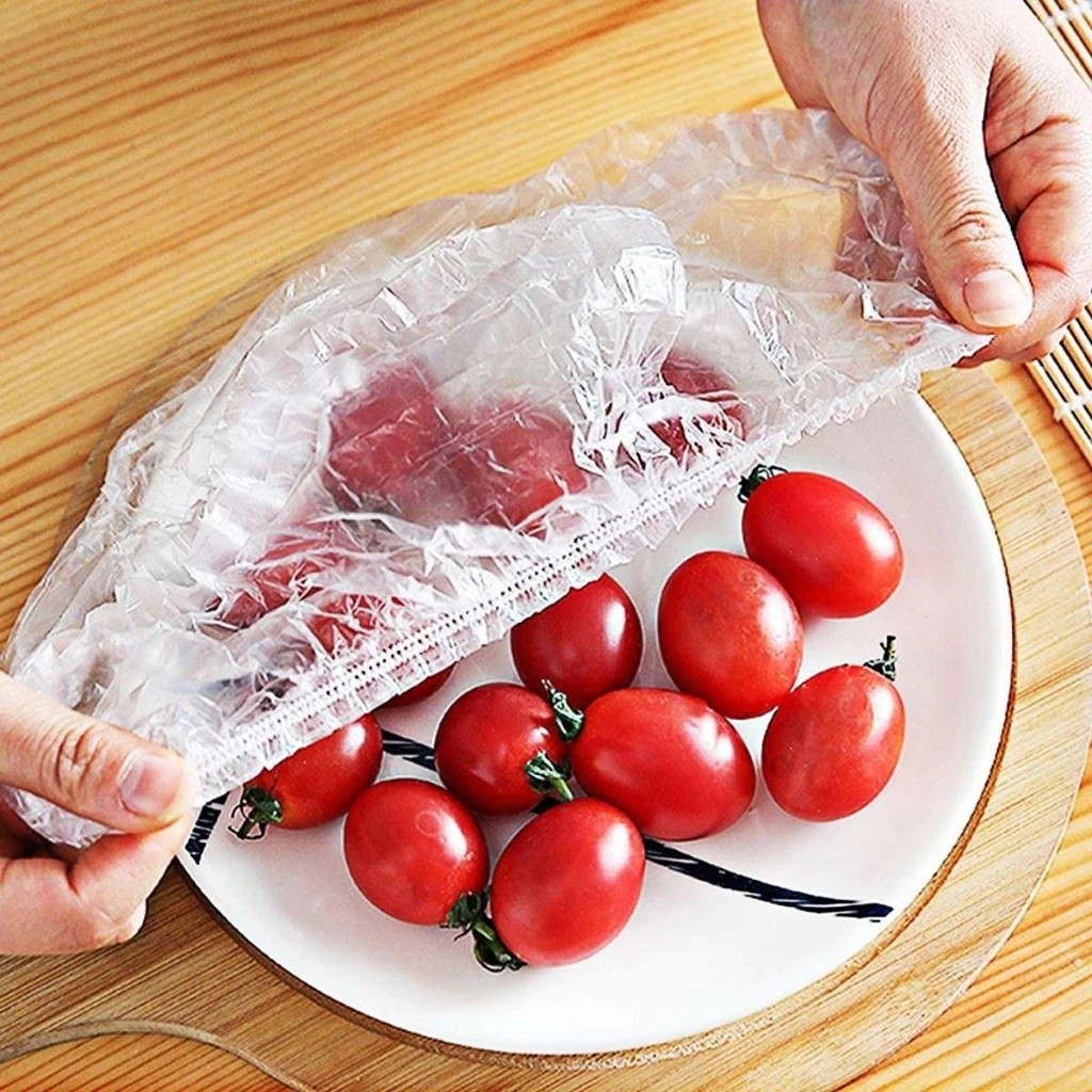 Kit 500,300,100 Tampa De Plástico Descartável Para Alimento Geladeira JJ