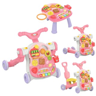 Andador Multifuncional 4 em 1 para Bebês Rosa Yuupi em Oferta na Shopee
