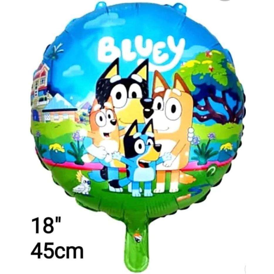 Balões Metalizado Bluey De 45 Cm ( 5 Unidades ) - Ver No Anúncio - Bluey
