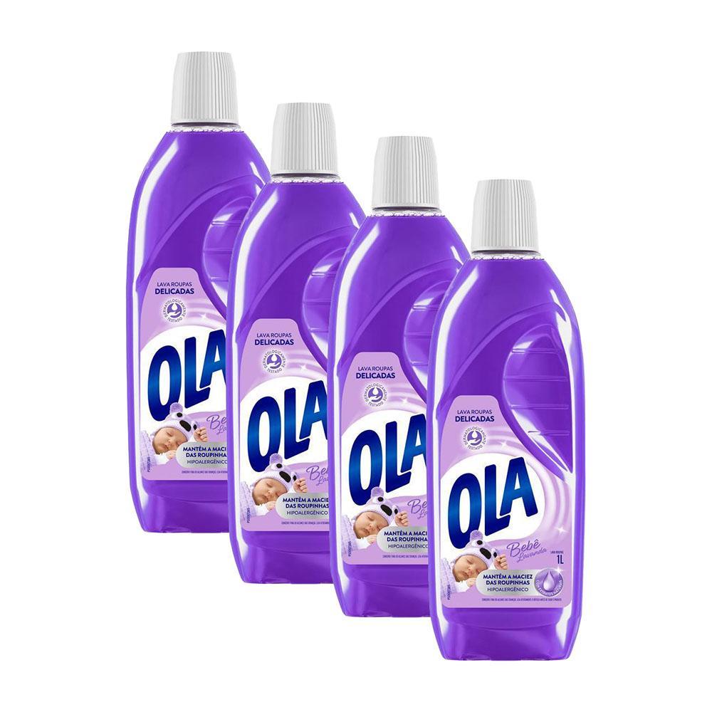 Kit 4 Sabão Líquido Ola Bebê Lavanda 1L em Oferta na Shopee