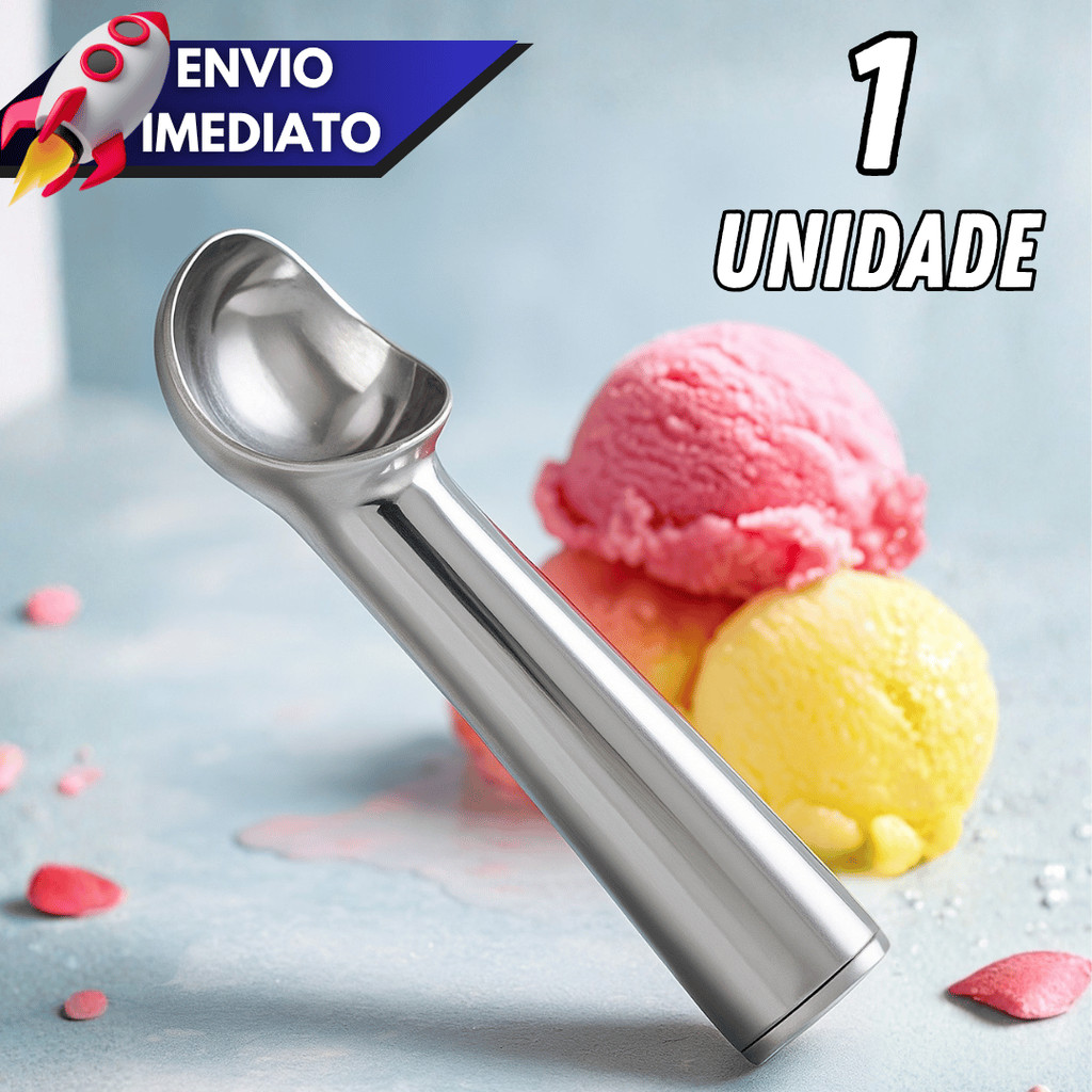 Colher Pegador de Sorvete e Açaí Aço Inox Reforçada Profissional Atacado Sobremesas em Oferta na Shopee
