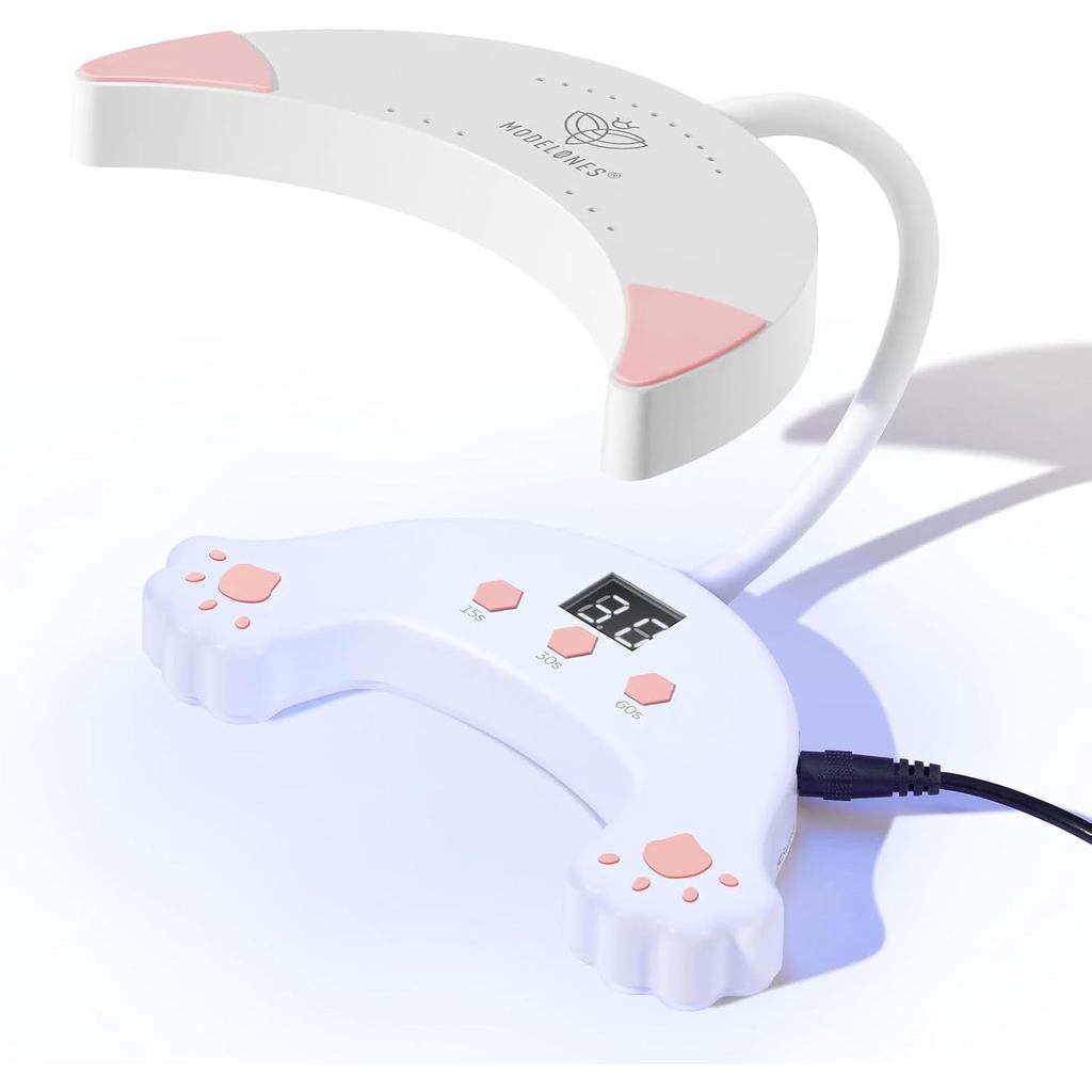 Lâmpada de Unha UV LED modelones, Luz UV de Pescoço de Ganso para Unhas de Gel, Lâmpada de Unha de 48 W para Esmalte em