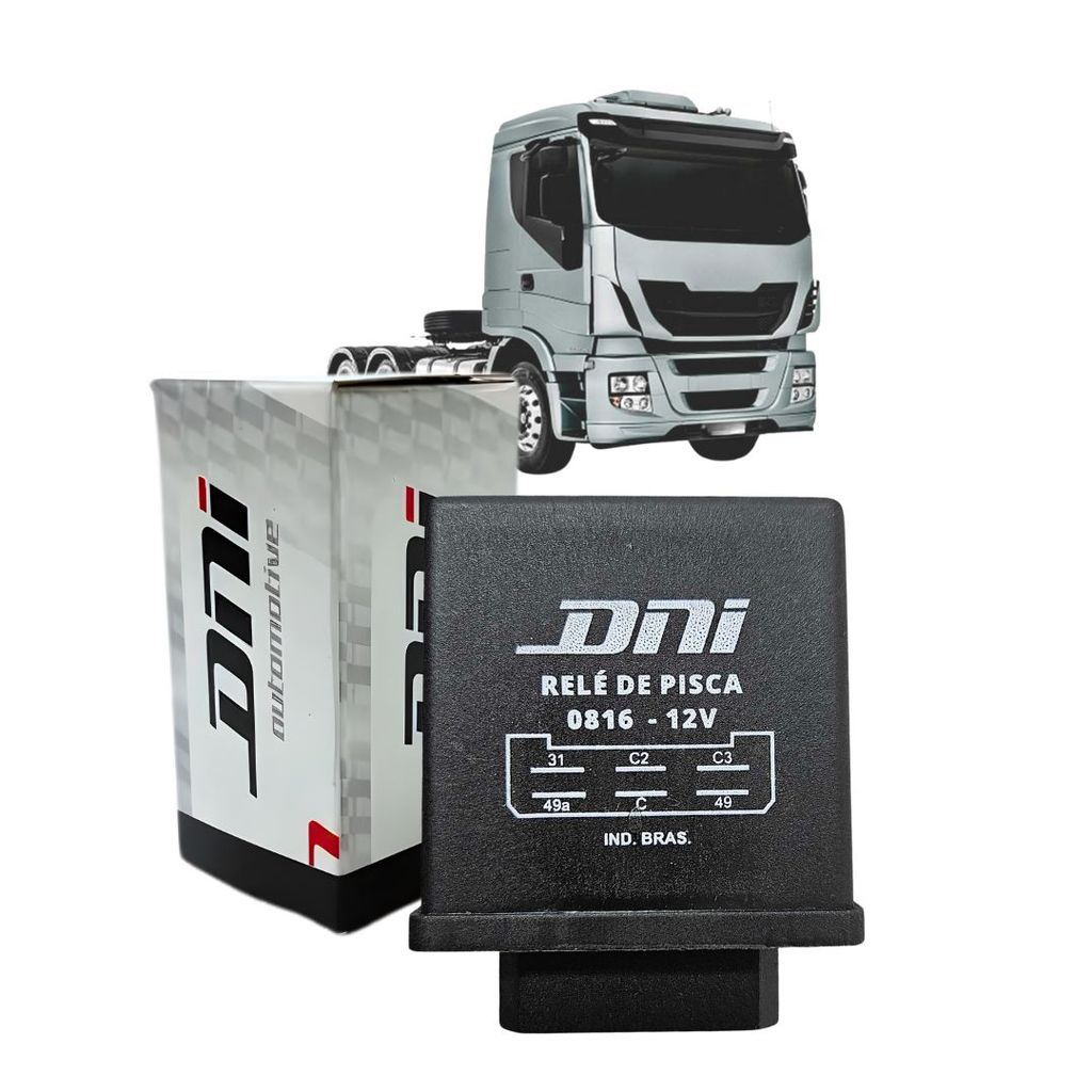 Relé Comando de Pisca 12v 6 Terminais Para Caminhão Iveco DNI 0816