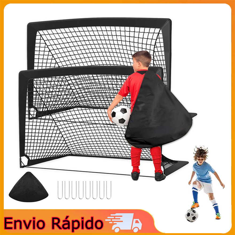 Conjunto de gol de treinamento de futebol, treinamento de futebol, tênis, gol de futebol, rede pequena para treinamento 