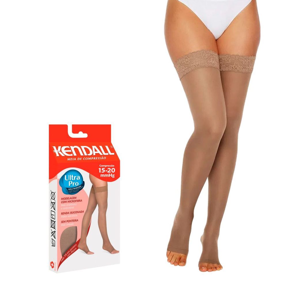 Meia Kendall 7/8 Média Compressão c/Silicone s/Ponteira em Oferta na Shopee