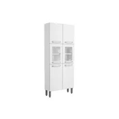 Paneleiro de Cozinha Evidence 7039 c/ 6 Portas (2 de Vidro) 80cm Branco - Bertolini