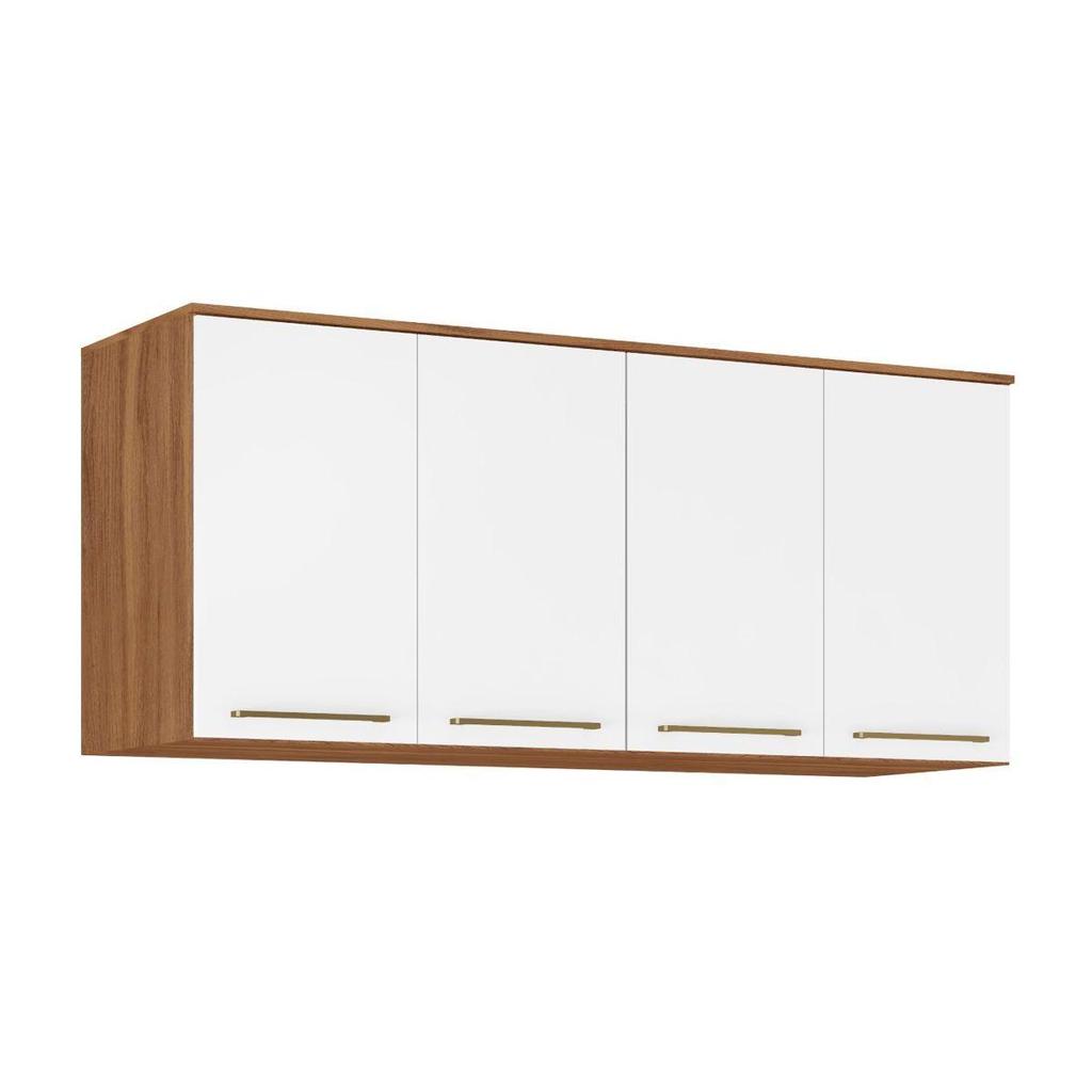Modulado de Quarto Armário Ponte Aéreo Casal 71190K Irlanda c/ 4 Portas Amendola/Branco - Demóbile em Oferta na Shopee