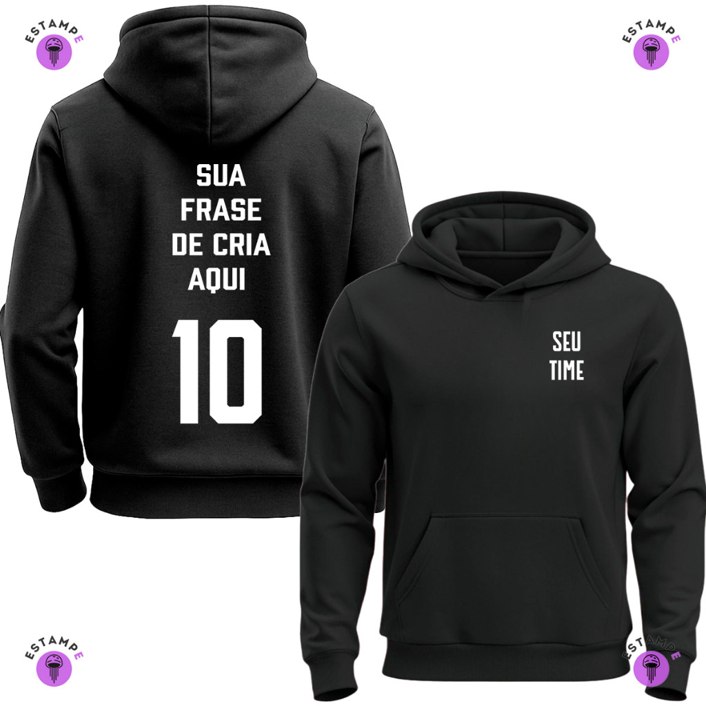 Moletom Canguru Adulto Sua Frase De Cria Aqui E Seu Time Mandrake Maloca Cria Blusa De Frio Agasalho Casaco Unissex