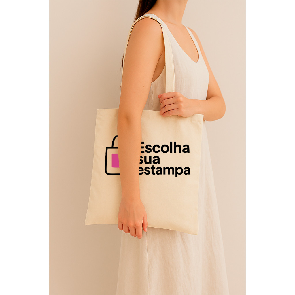 Ecobag Personalizada Escolha Sua Estampa | Bolsa Algodão Cru Ecológica | Presente Criativo l em Oferta na Shopee