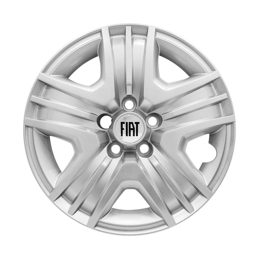 Calota Meio Roda Aro 16 Fiat Toro 2022/... Prata C/Emblema
