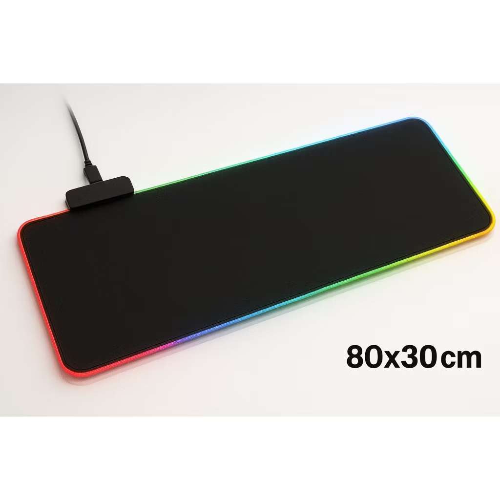 Mouse pad Rosa Gamer Led Rgb 7 Cores Grande ROSA/PRETO