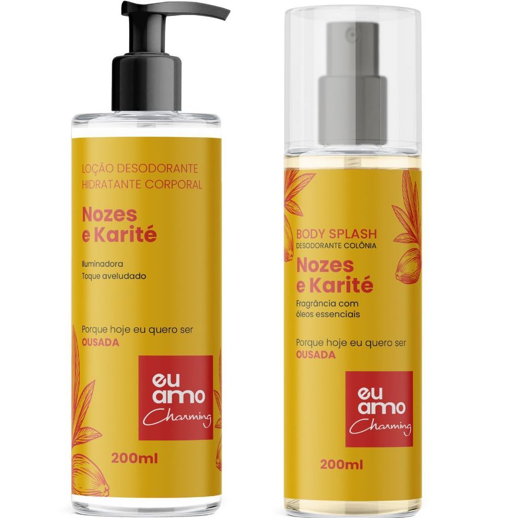 Kit Nozes & Karité Charming – Body Splash + Loção 200g | Porque Hoje Eu Quero Ser Ousada!