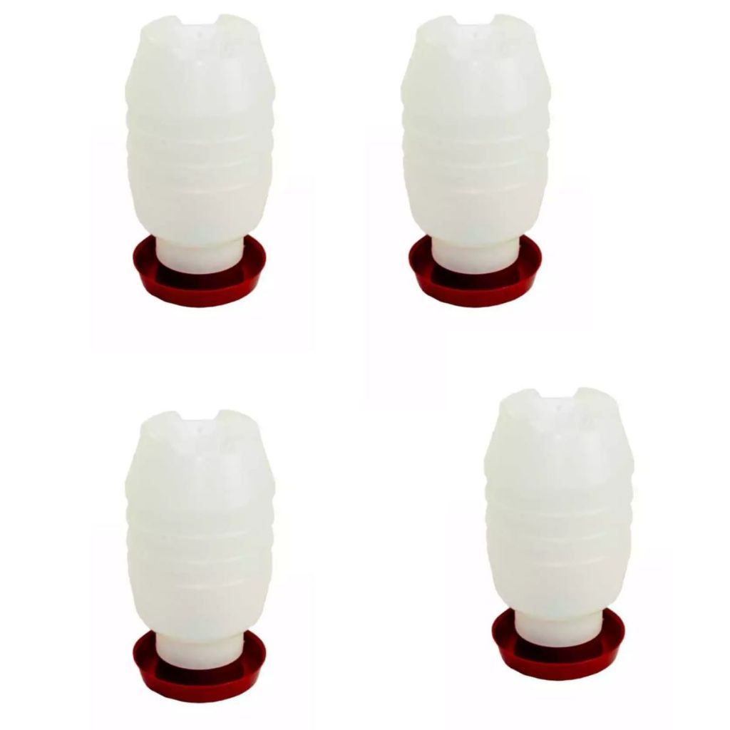 Kit 4 Unidades Bebedouro Frango Aves Galinhas 5 Litros