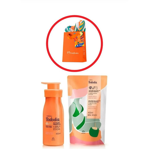 Kit Presente Natura Tododia Feminino Cuidados (2 Produtos) Manga Rosa e Água de Coco