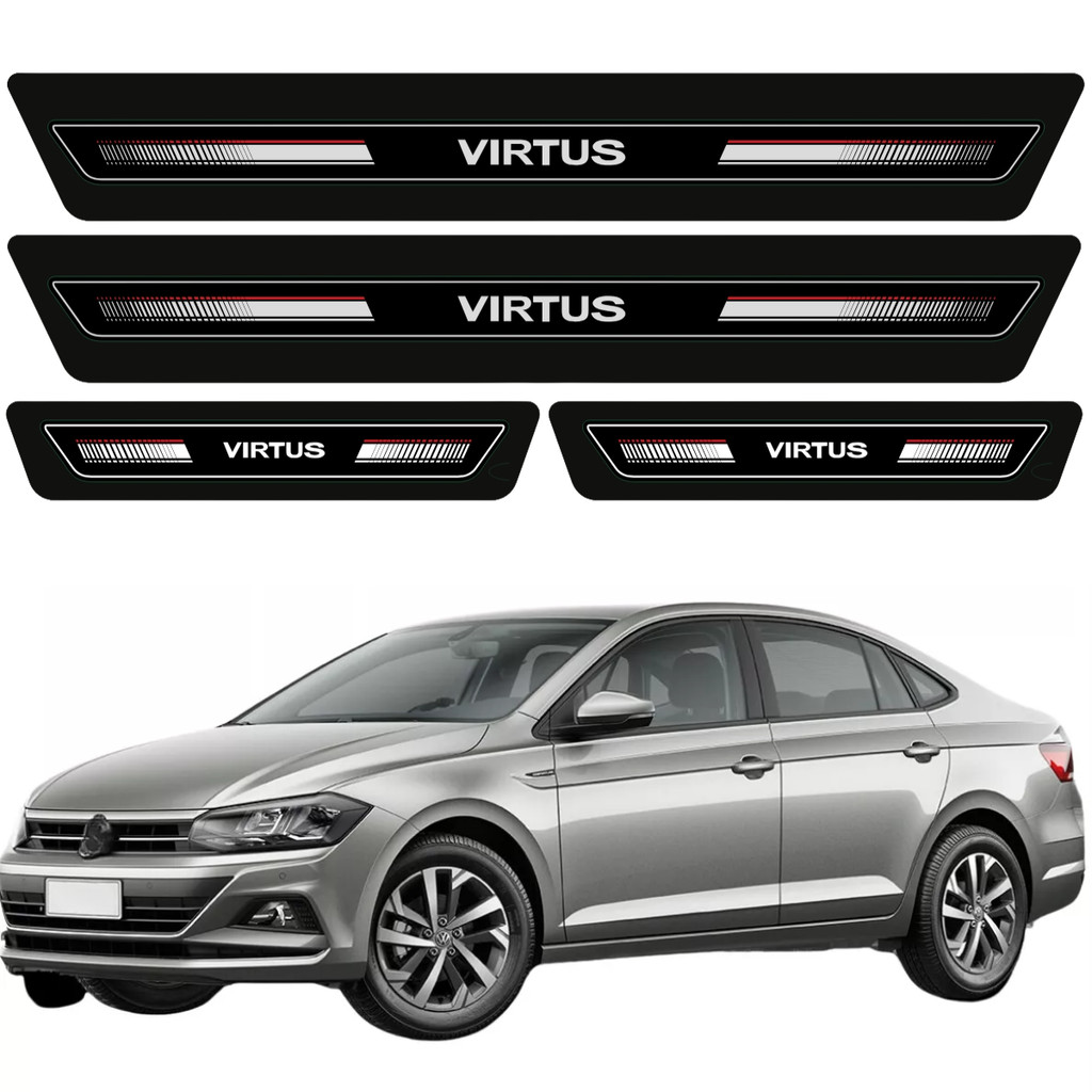 Soleiras Speed Protetor Porta Para VW Virtus 2018 2019 2020 2021 2022 2023 2024 2025