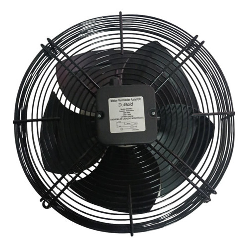 Motor Ventilador Exaustor Axial Dugold 350mm 220v Com Grade