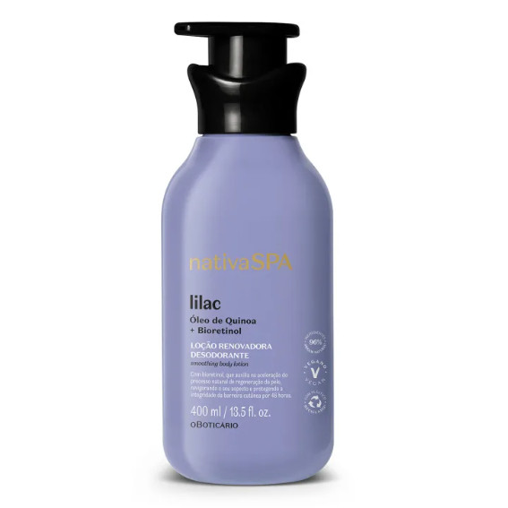 Boticário Loção Renovadora Desodorante Hidratante Corporal Nativa Spa Lilac 400ml — R$ 79,90 em Shopee